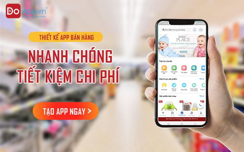 Tạo app bán hàng mẹ và bé