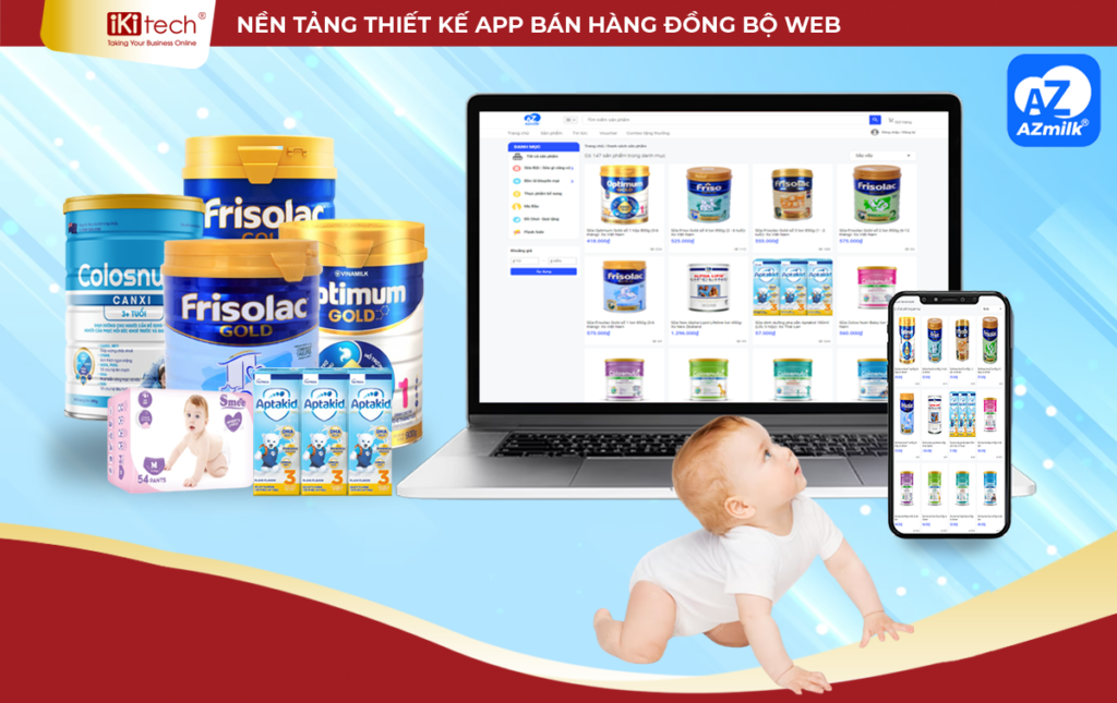 Giao diện Website của AZmilk